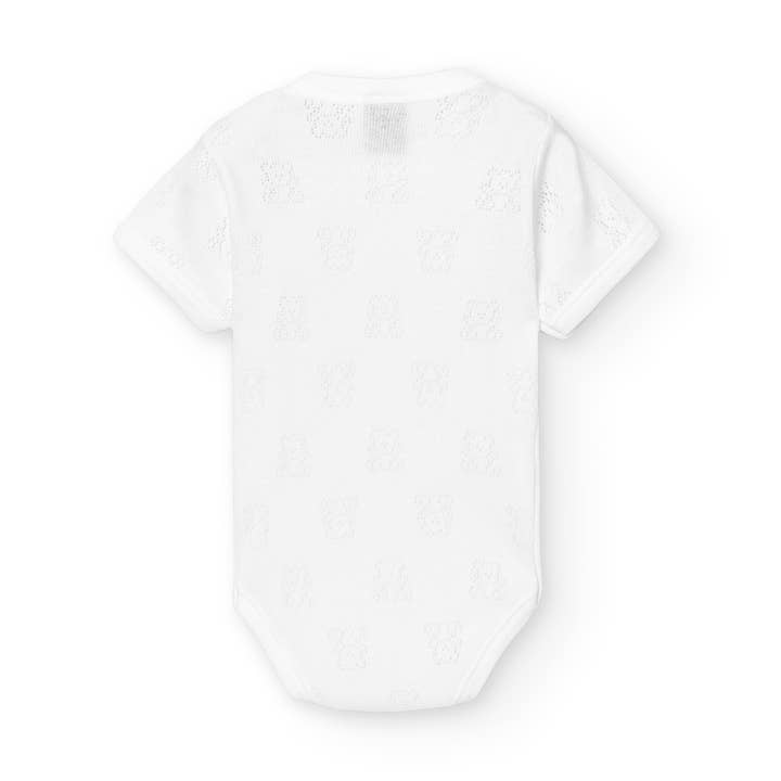 blank Open Shoulder Short Sleeve Baby Bodysuit by Ositos for wholesale on Faire1