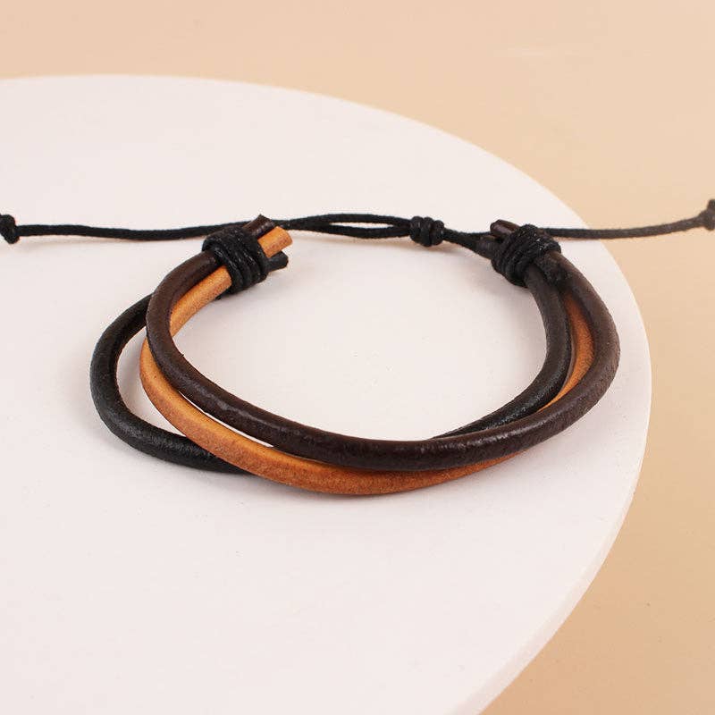 alberalkirk - Wholesale Woven/Braided Bracelet - Leather Braided Bracelet S5P6021