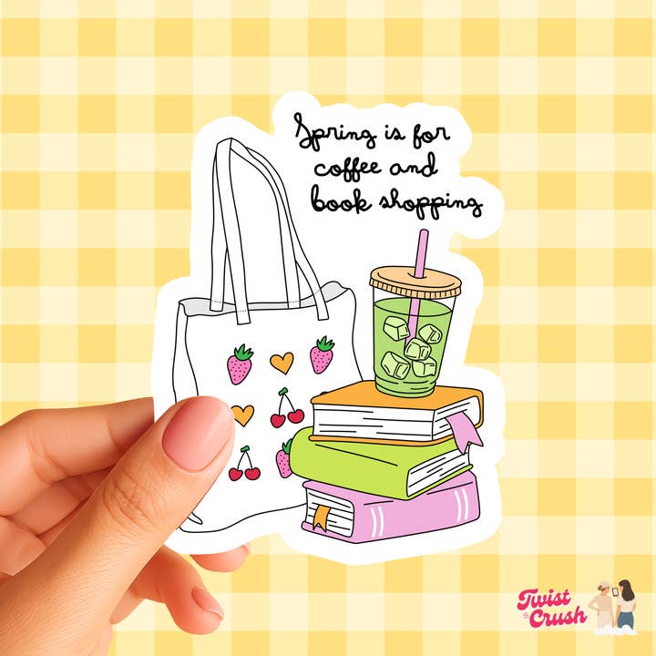 Spring is for coffee and book shopping pour la vente par Twistandcrush