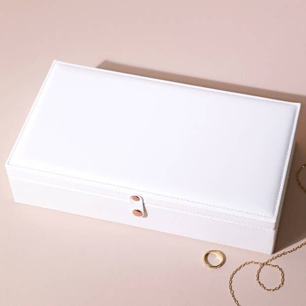 White Large Jewellery Box for wholesale by Lisa Angel