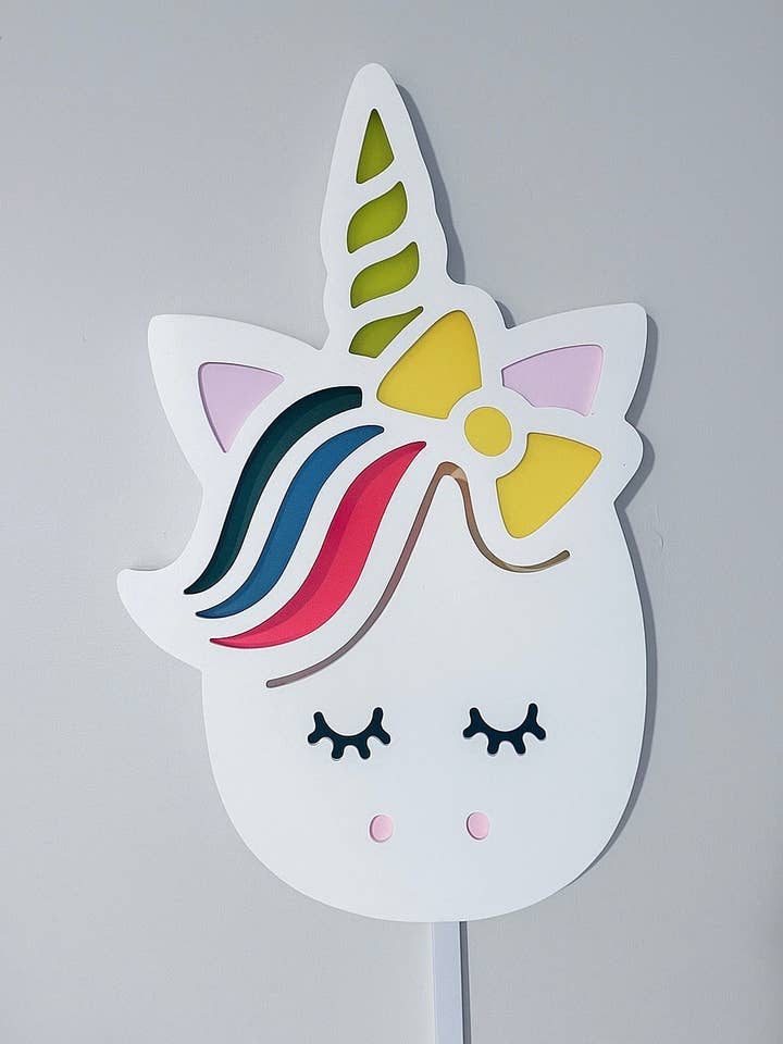 🌈 Lampe Murale Licorne Magique à LED – Veilleuse Changeante de Couleur pour Enfants pour la vente par GlowingPals
