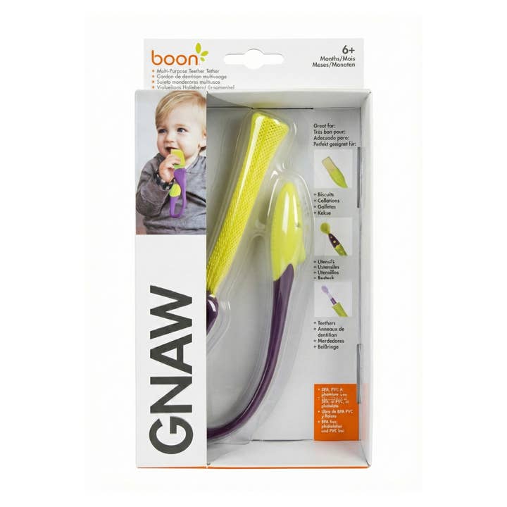 Boon GNAW Multi-Purpose Baby Teether Clip & Utensil Tether for wholesale by Crover