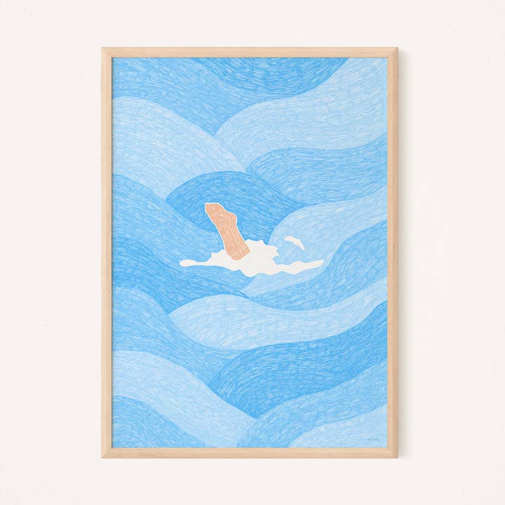 Øjeblik på Vandet – Roligt Sommerkunsttryk (Kopi) for engroshandel hos Rio Soléy