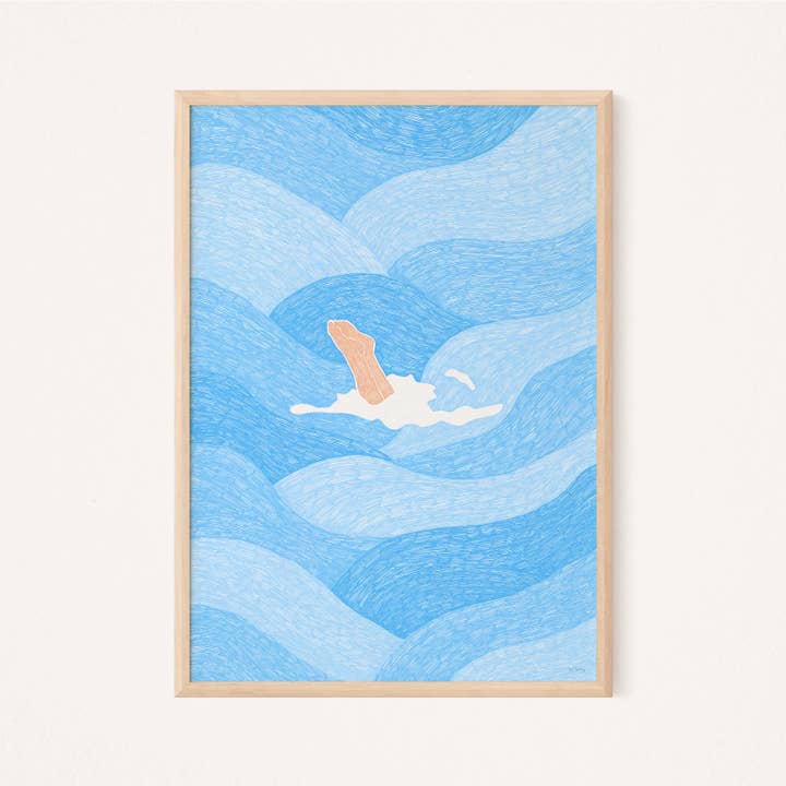 Momento sull'Acqua – Stampa d'Arte Estiva Calma (Copia) per la vendita all'ingrosso da parte di Rio Soléy