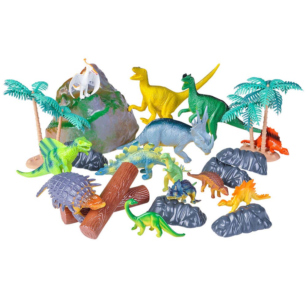 The Toy Network - Wholesale Toy Set - Kids - (T) 23 PC  DINOSAUR SET IN CARRY BAG0