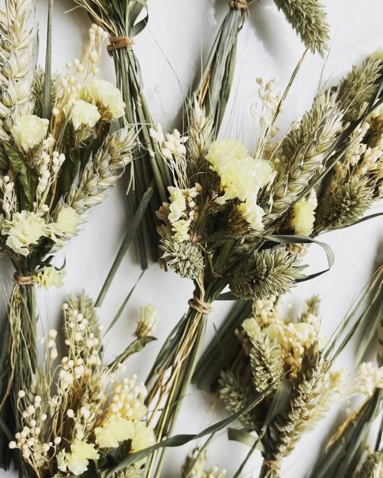 Hazel & Twine - Wholesale Dried/Pressed Flowers - Florist Pick - Mini Dried Flower Bunch - Natural Tones 9