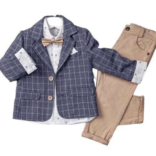 Giacca da bambino, camicia abbottonata a maniche lunghe e pantaloni per la vendita all'ingrosso da parte di Wear Sierra