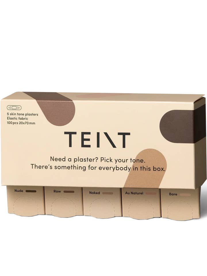 Multipack Dispenser, 5 Skin Tone Plasters, 100pcs, 20x70mm for wholesale by Teint