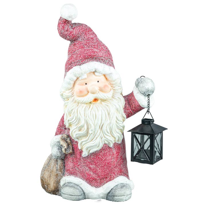 Christmas Santa Stander with Lantern for wholesale by Hanna's Handiworks