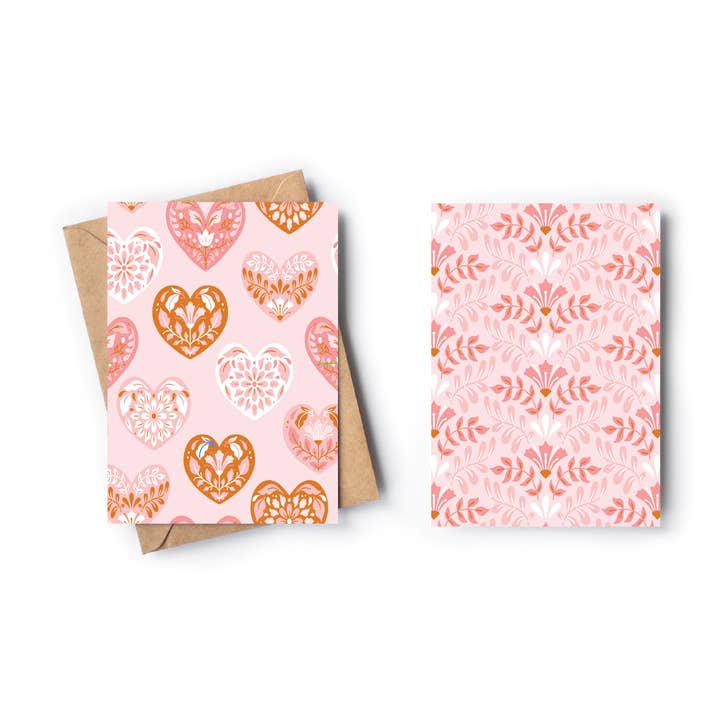 Pink Valentine's Day Card Pack for wholesale by Franky and J. Designs