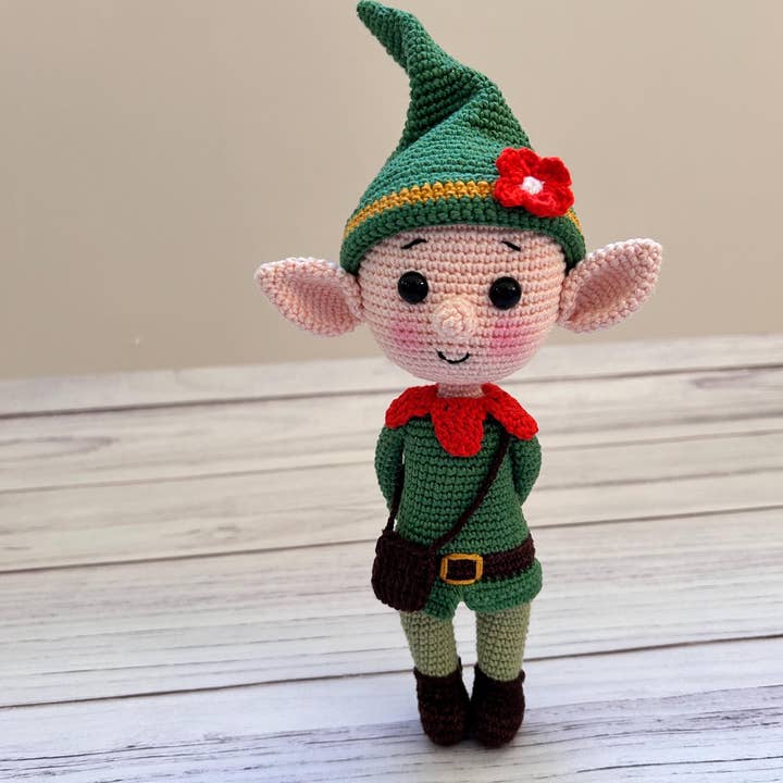 Crochet Christmas Elf, Funny Crochet for wholesale by TOMOPOD LLC