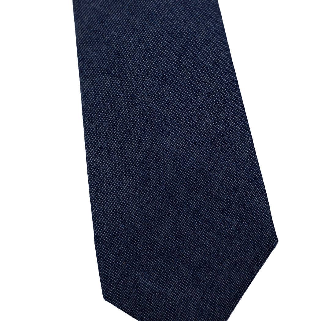 Excalibur Belgium – wholesale Necktie – Men’s – Three fold tie in light denim, 4 colour options, handmade3