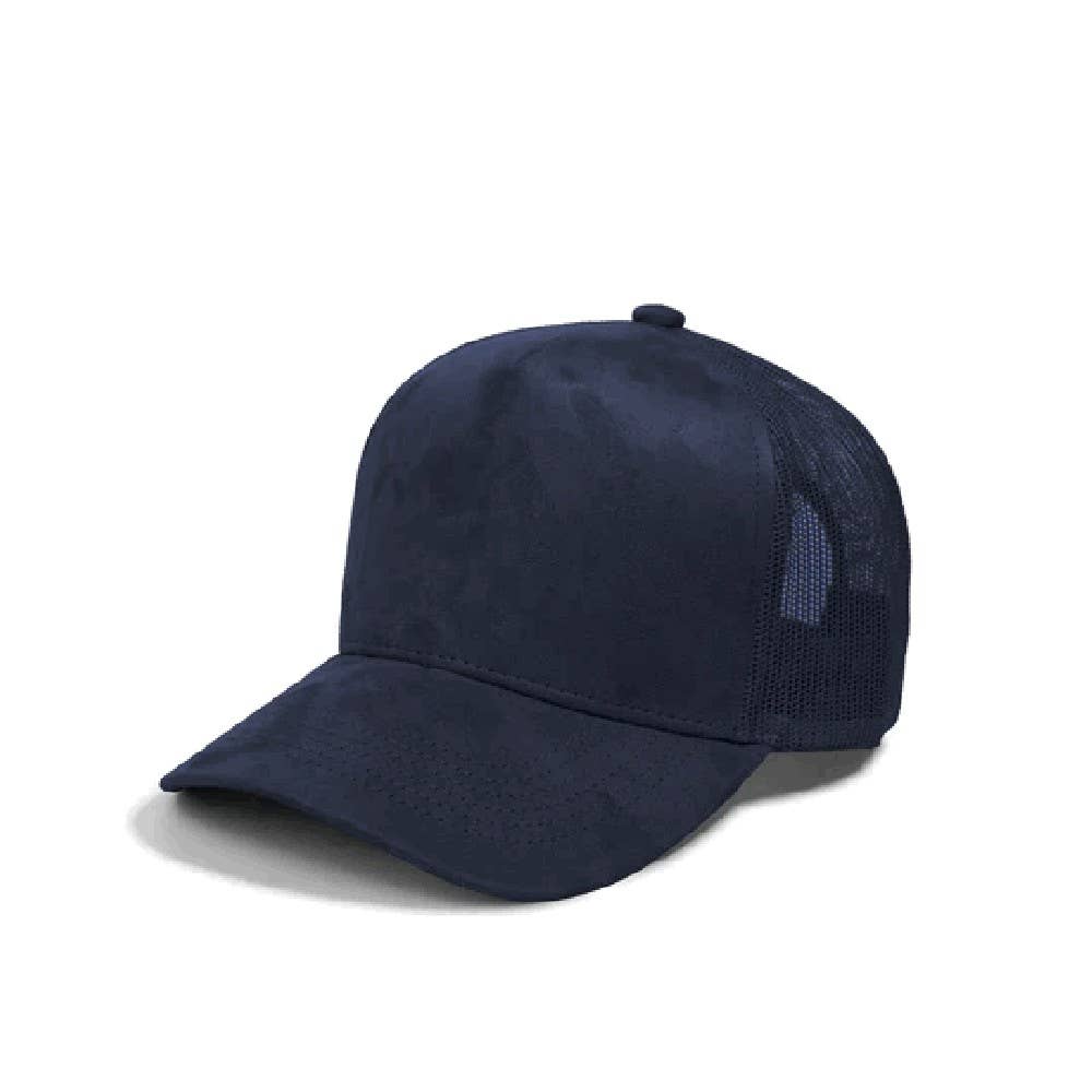 DOBBI - Wholesale Trucker Hat - Unisex - Plain 5Panel Suede Curve Mesh7