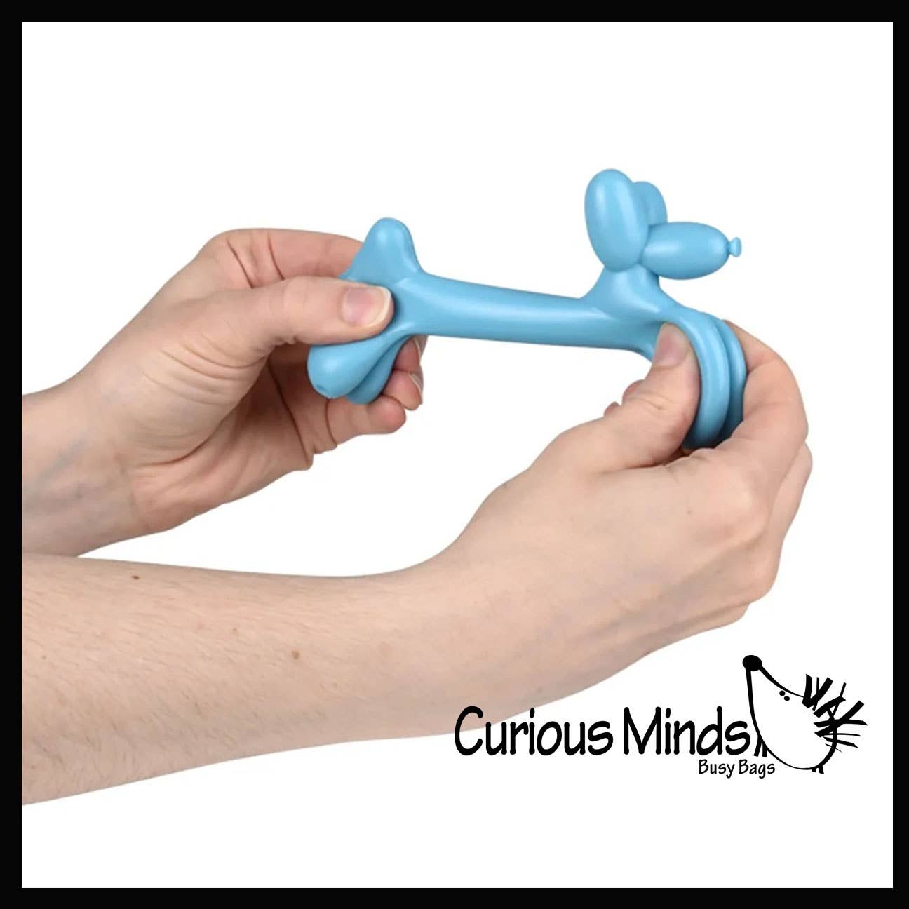 Curious Minds Toys – wholesale Fidget Toy - Barn – 1 mini ballonghund krispig sandfylld stressboll - söt kvadrat9