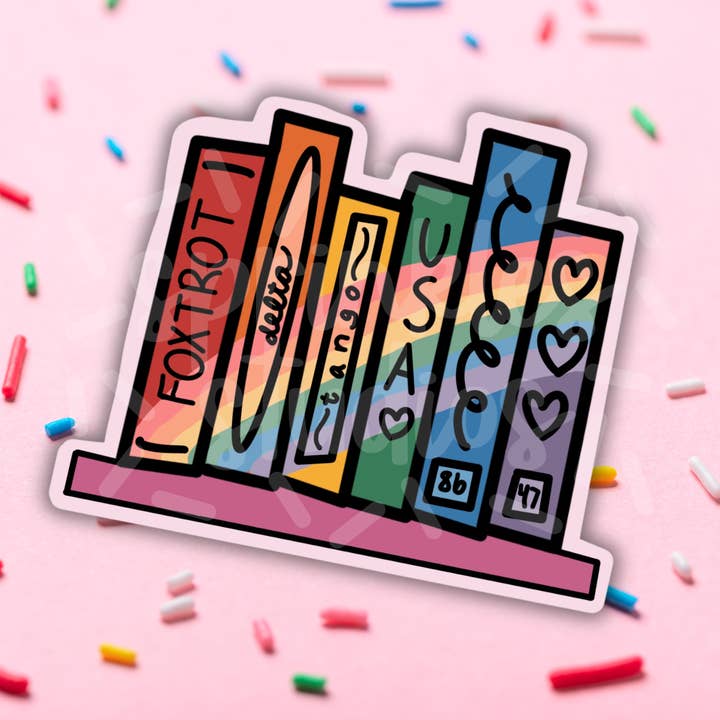Bookish Foxtrot Delta Tango Vinyl Sticker for wholesale by Sprinkles Studios