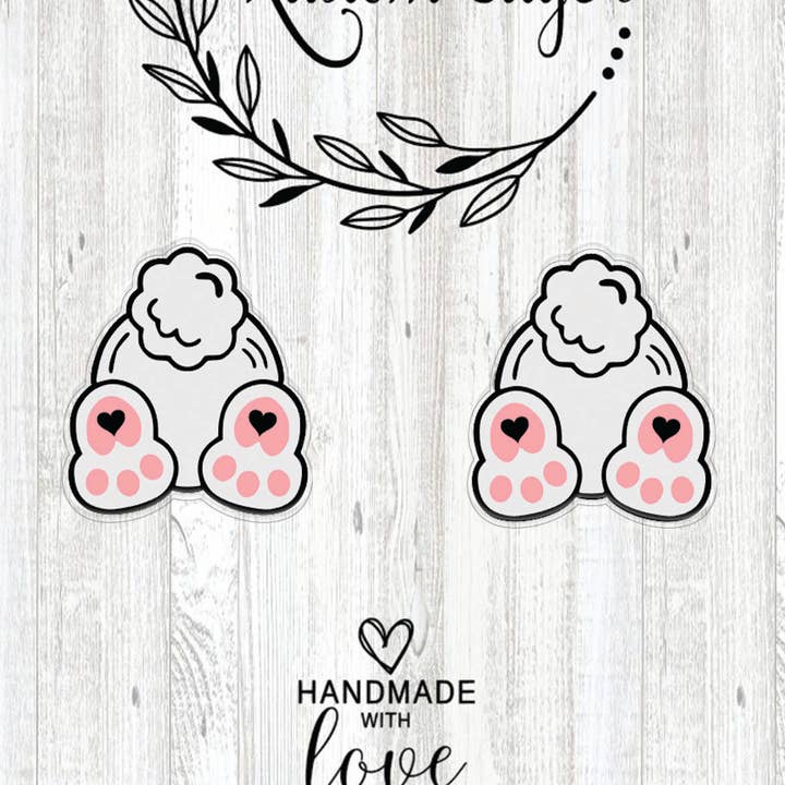 Konijnenstaart Oorknopjes – Paas Acryl Knopjes voor wholesale door The Kustom Edge