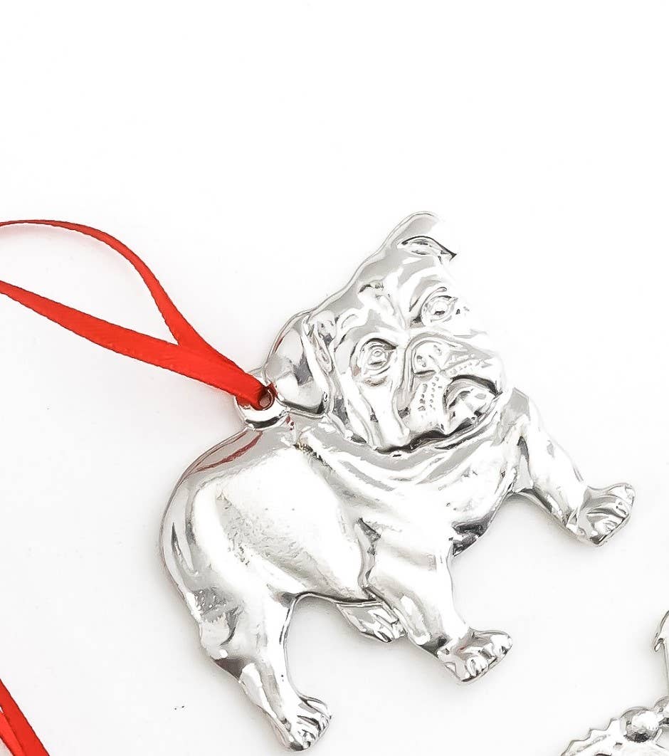 House of Morgan Pewter - Wholesale Ornament - Georgia Gifts - Bulldog - State Symbols - Christmas Ornament6