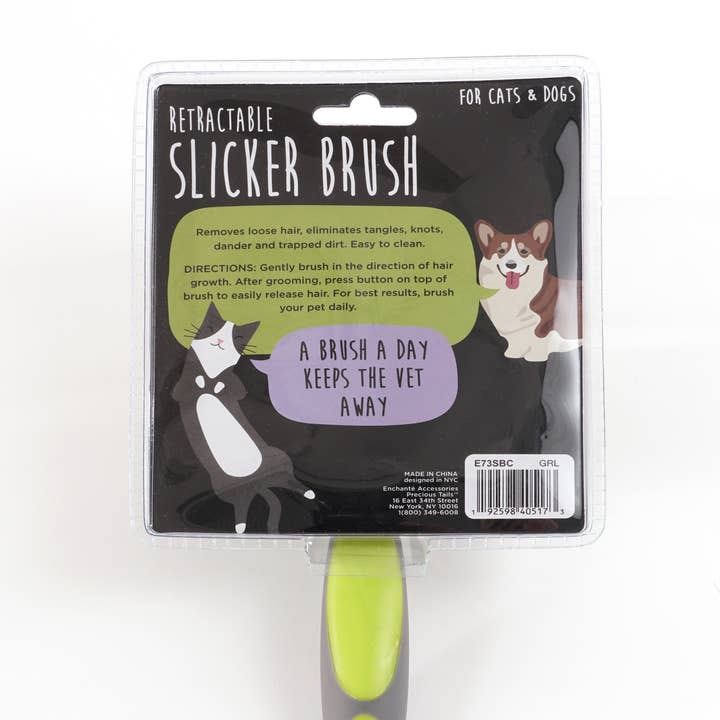 Precious Tails - Wholesale Pet Brush - Cat/Dog - Precious Tails Retractable Slicker Brush1