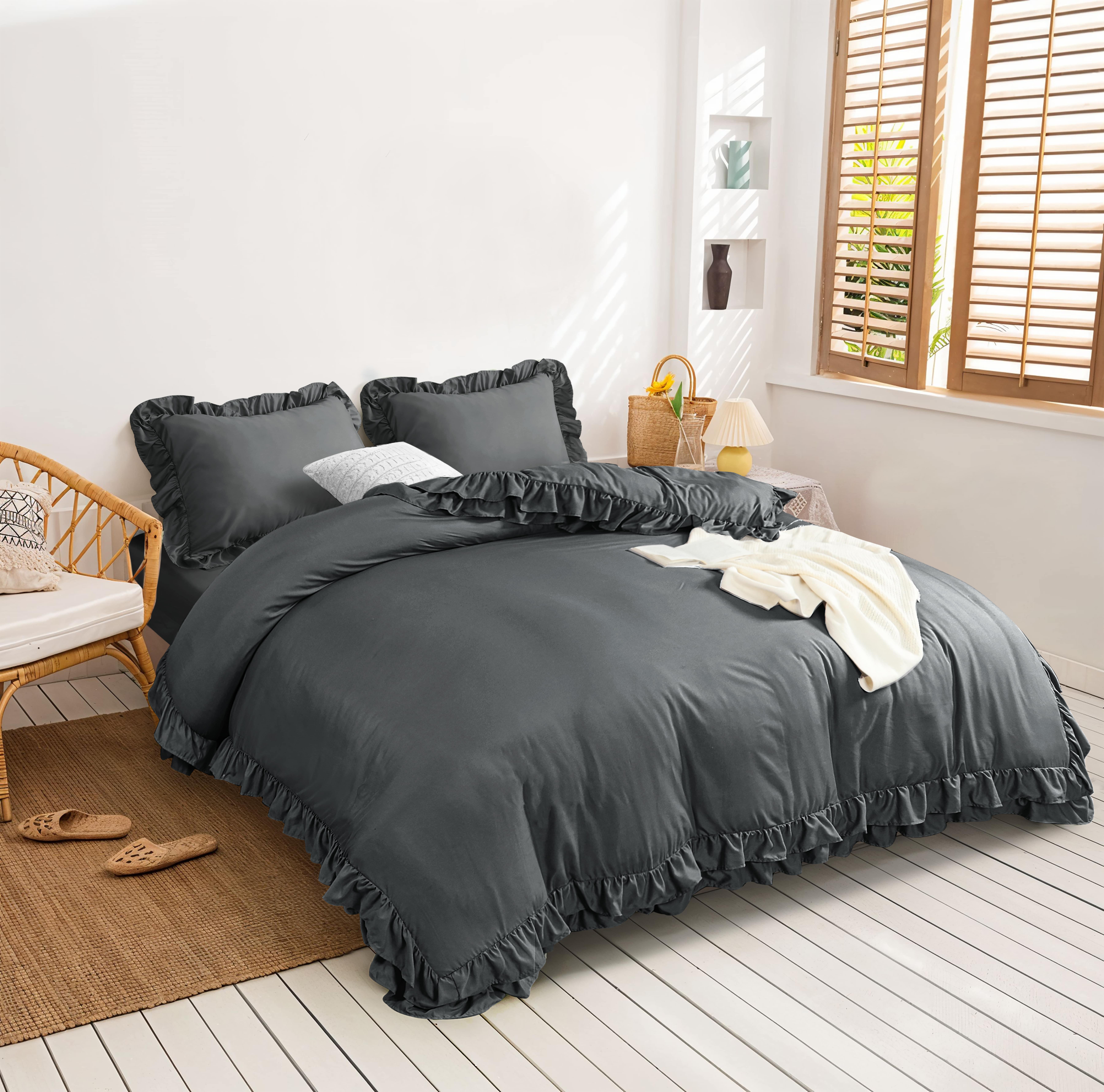 Cotton Passion - Vente Parure de lit - Ensemble housse de couette à volants 3 pièces21