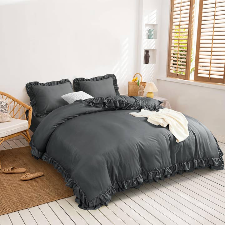 Cotton Passion - Wholesale Bedding Set - Duvet Cover Sets Frilled Duvet Set 3 Pcs Comforter Sets21