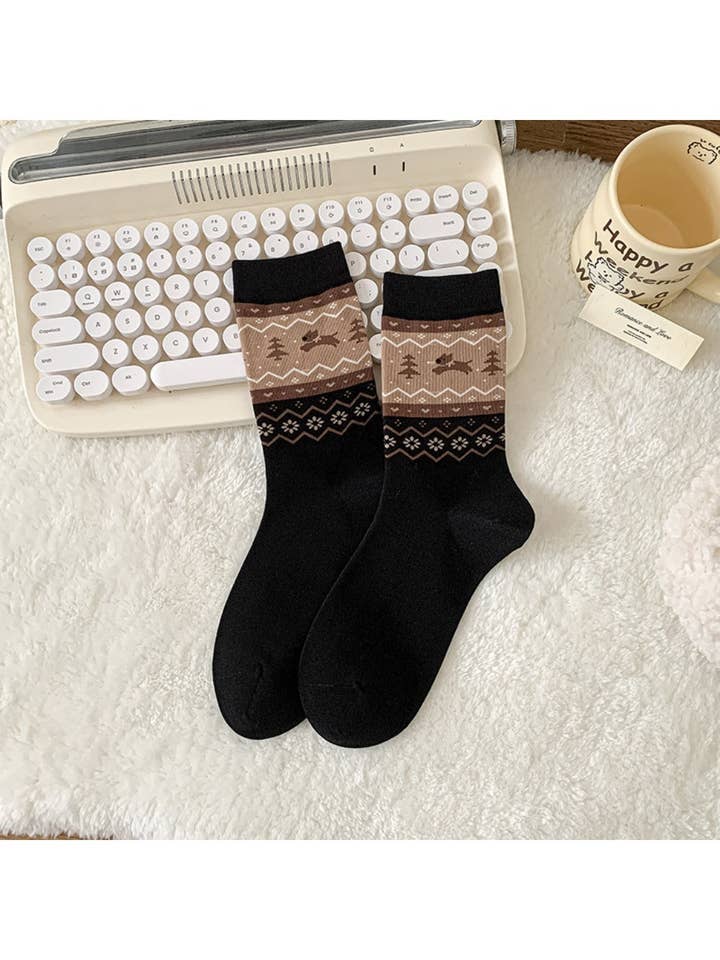 Funkyrel® Atzbranding Limited - Wholesale Socks – Women's - Rufia - Puppy Dog Pattern Cute Mid-Calf Socks3