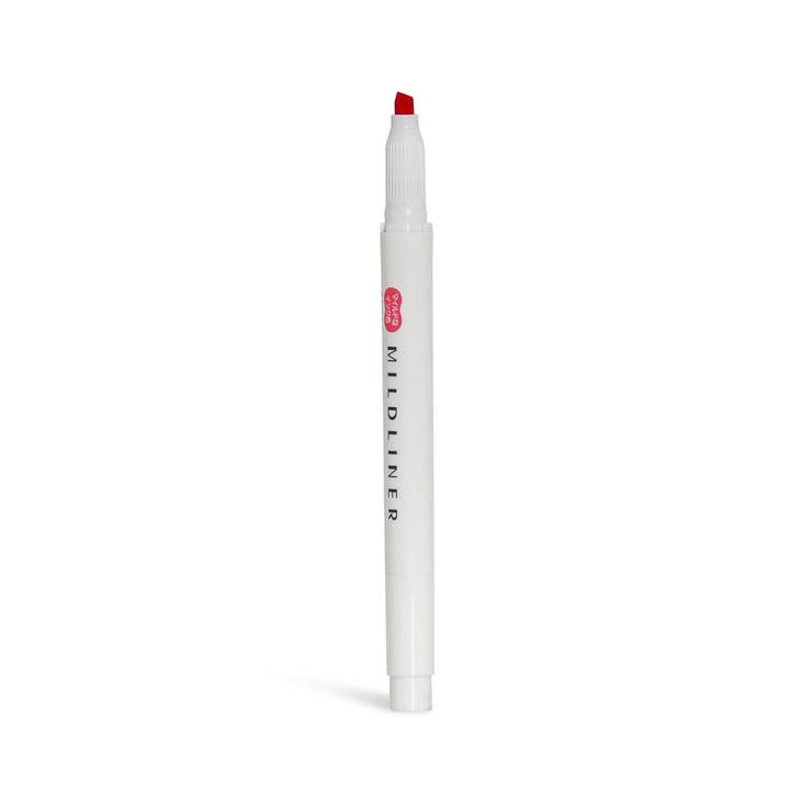 Outlined - Wholesale Highlighter - Zebra Mildliner Highlighter | Dual-Tip - Red
