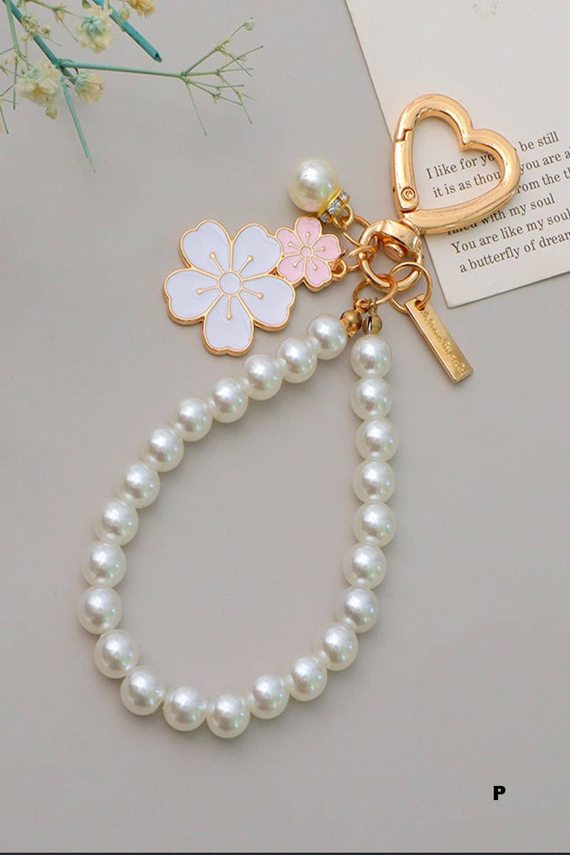 42POPS - Wholesale Keychain - Women's - .._ 0905 Elegant Pearl Phone Pendant Bag Charm Keychain SI-2875314
