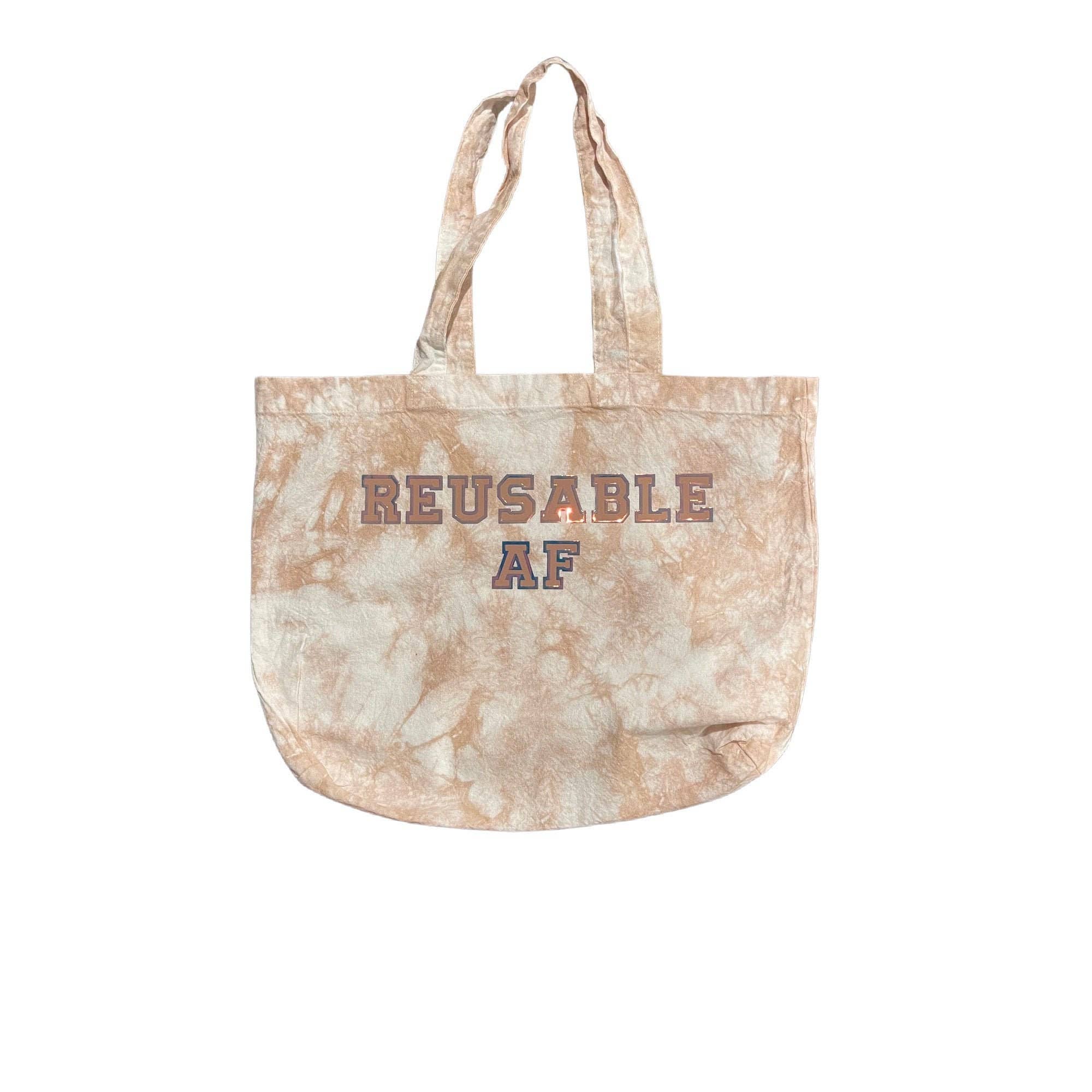 The Mini Mart Studio - Wholesale Tote Bag - Women's - Fall Color! Reusable Af Tie-dye Canvas Tote Bag | Eco-friendly Tote | Cute Carryall | Unique Gift for Her | Cotton Tote | Shopping Bag2