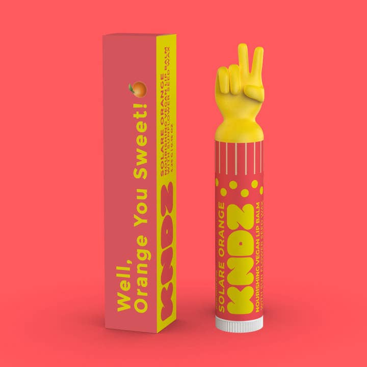 Peace Solare Orange Vegan Lip Balm for wholesale by KNDZ