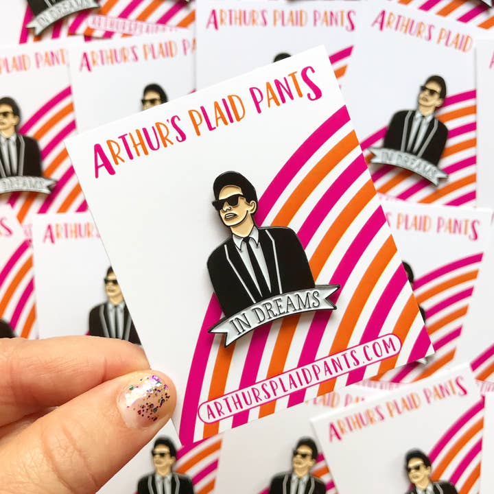 Roy Orbison Enamel Pin for wholesale by Arthur's Plaid Pants