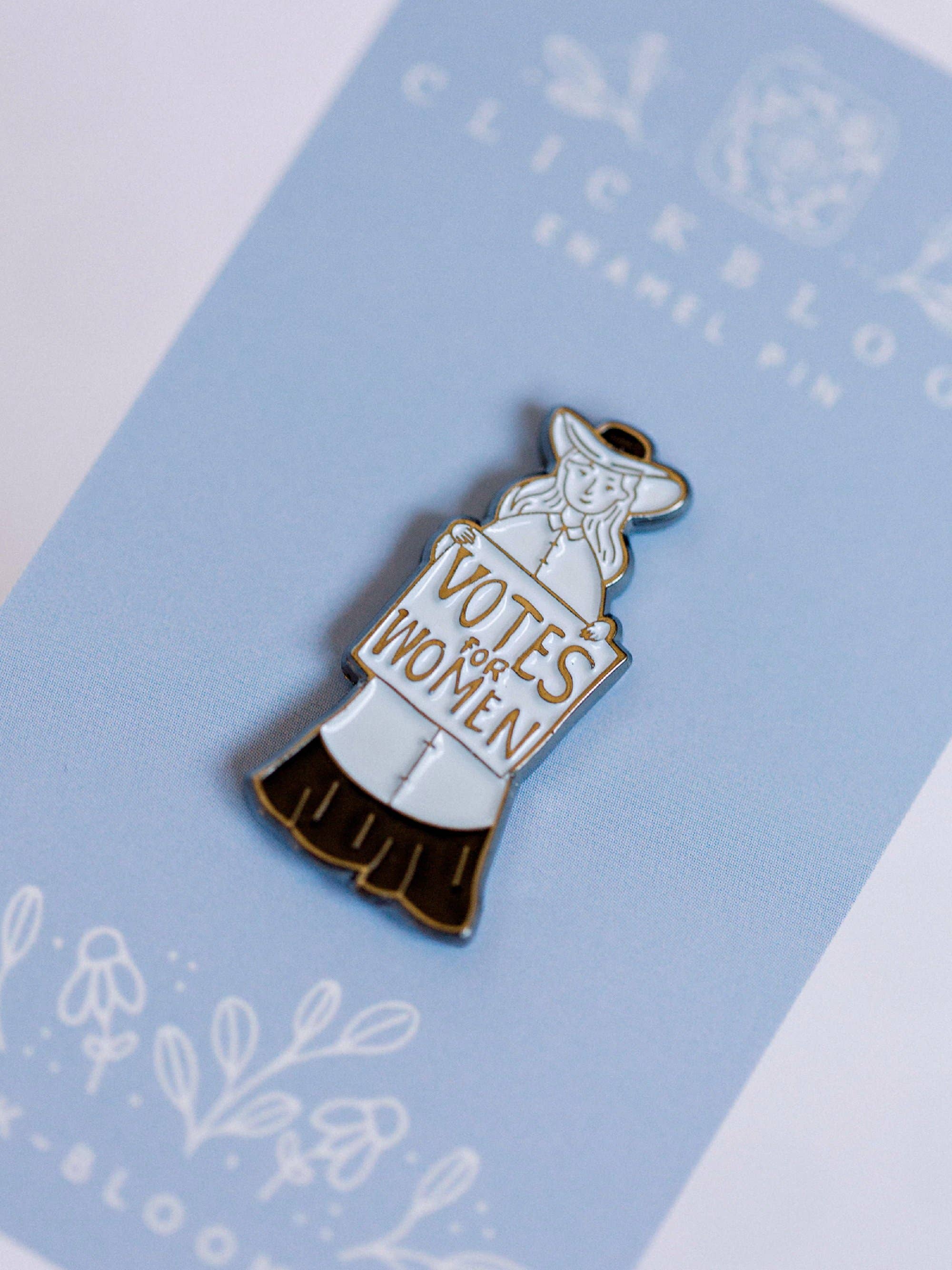 Click Bloom - Wholesale Lapel Pin/Button - Votes for Women Suffragette Enamel Pin5