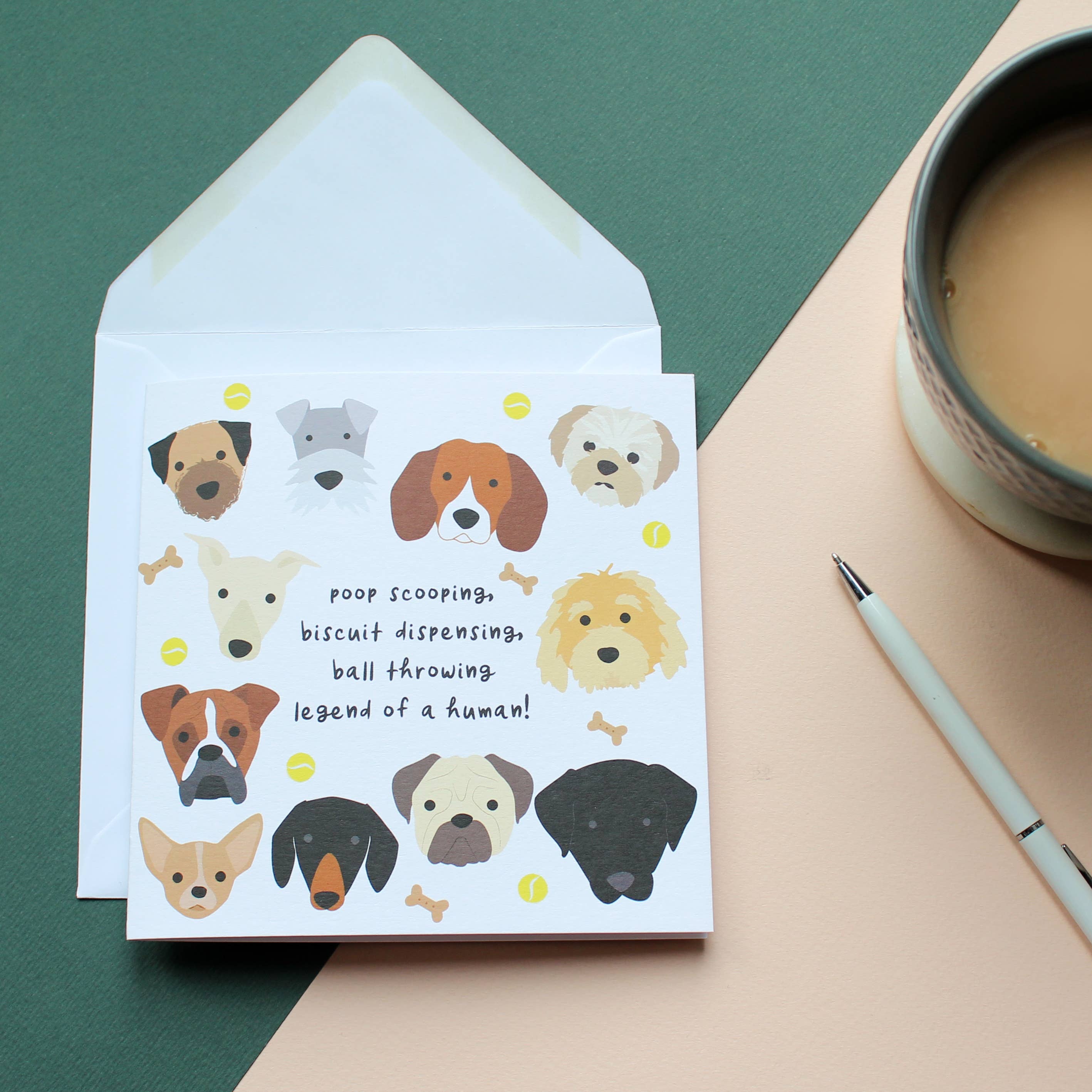 Heather Alstead Design Ltd – wholesale Birthday card – Poop Scooping Legend - Fur Baby Card1