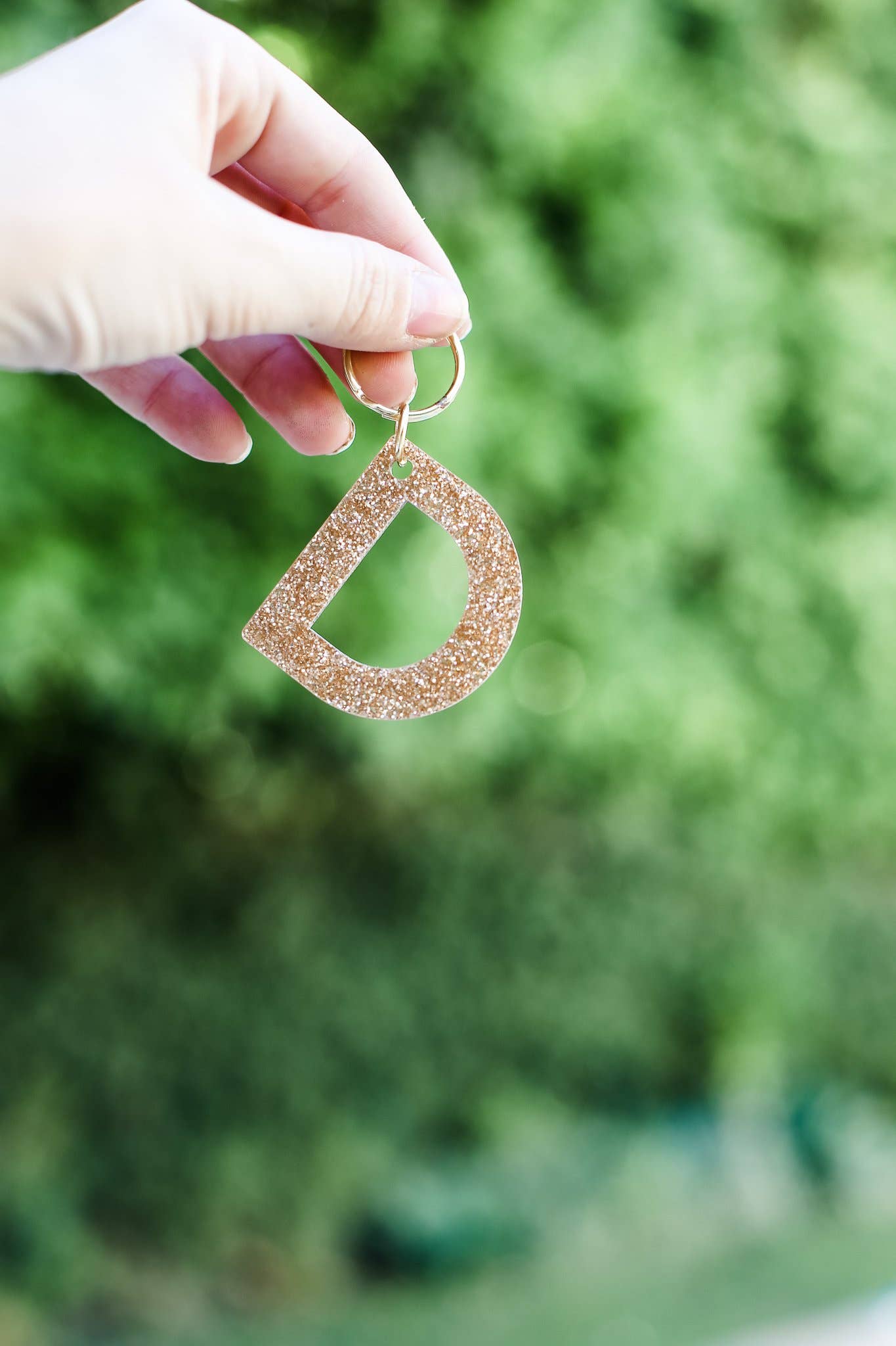 Lucky Feather - Vente Porte-clés – femme - Porte-clés pailleté - Lettre - D3
