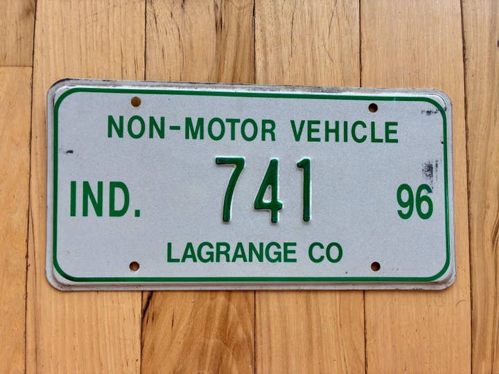 1996 Indiana Non Motor Vehicle/ Buggy License Plate for wholesale by RusticPlates
