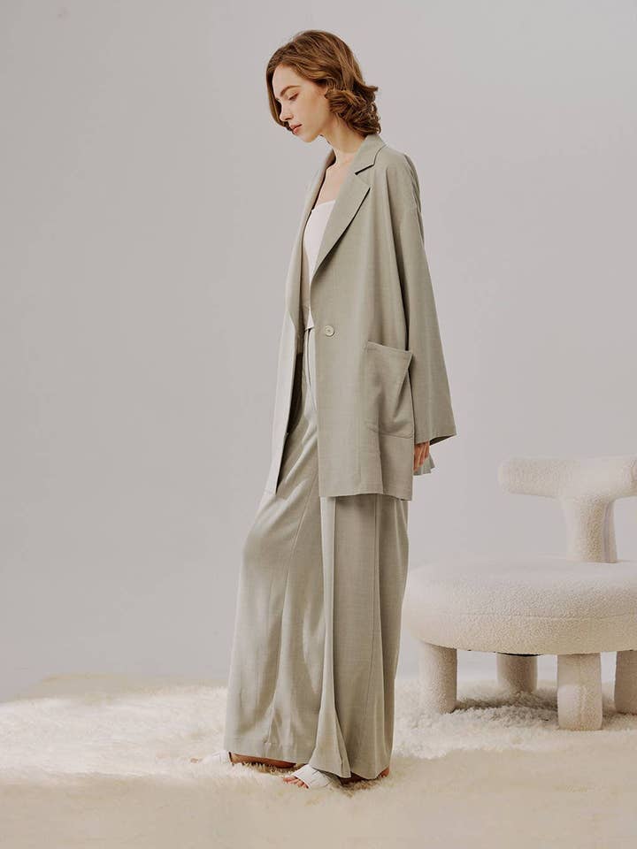 Relaxed Texture Blazer Set for wholesale by NAP