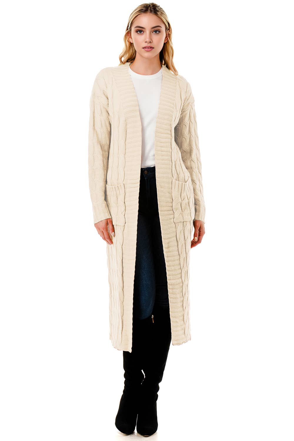 Color 5 – wholesale Cardigan – Women’s – Super long coat style sweater cardigan with side pockets2