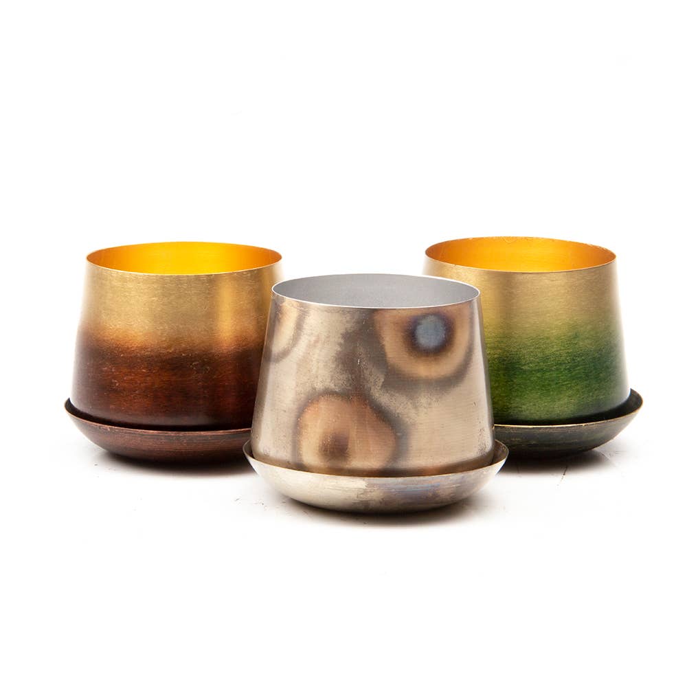 Chive - Wholesale Plant Pot - Joe Metal Flower Pots And Planters With Drainage Hole Saucer20