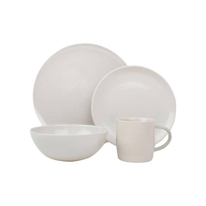 Shell Bisque White 4-Piece Place Setting, Service For 1 for wholesale by Canvas Home