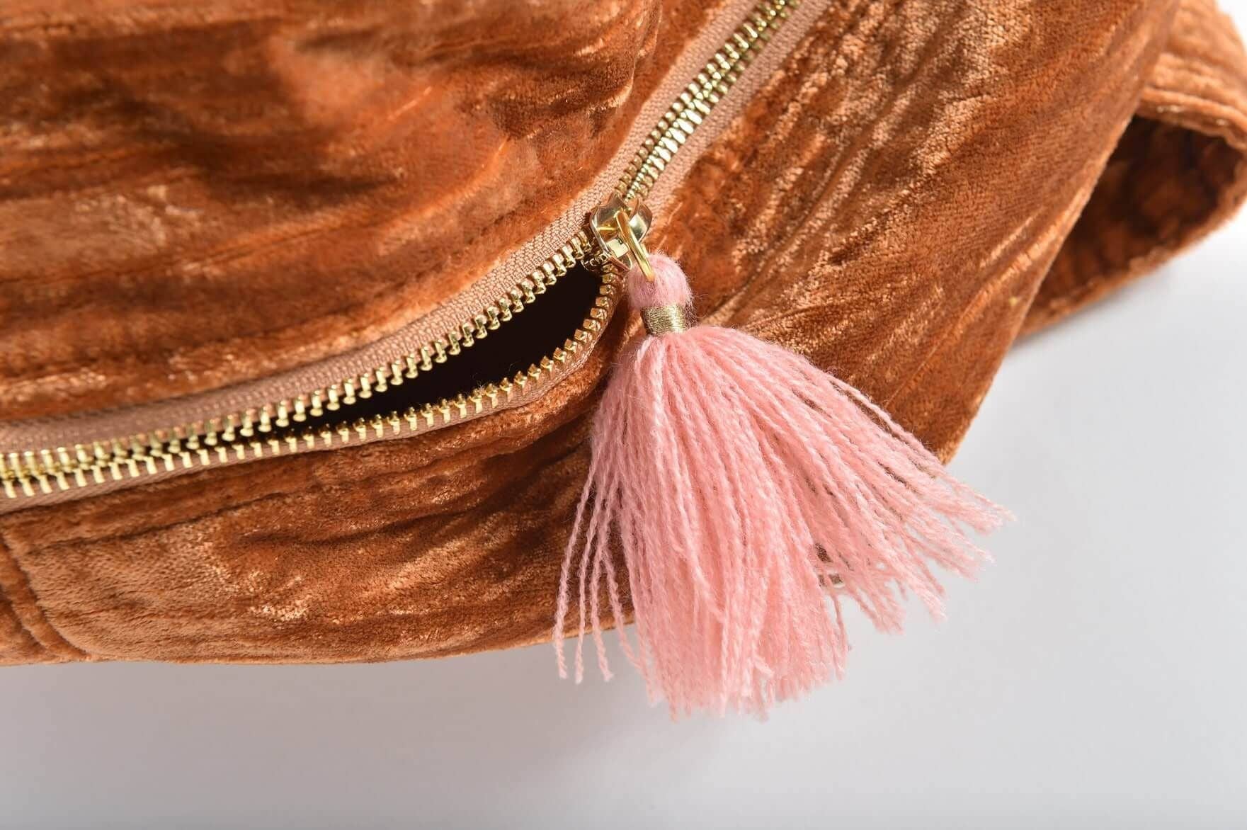 Caramel Sac 36 heures Amy - Sac de voyage - Velours - fleurs -orange en vente sur Faire5