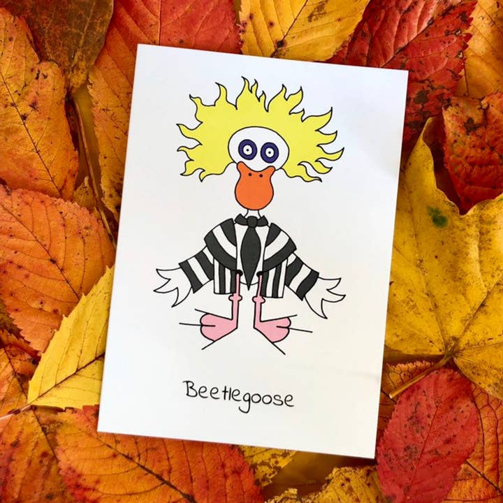 Beetlegoose Greeting Card for wholesale by Quack Animal Art