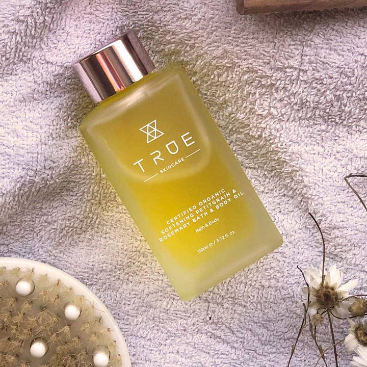 TRUE Skincare - Wholesale Bath/Body Oil - Organic Softening Petitgrain & Rosemary Bath & Body Oil3