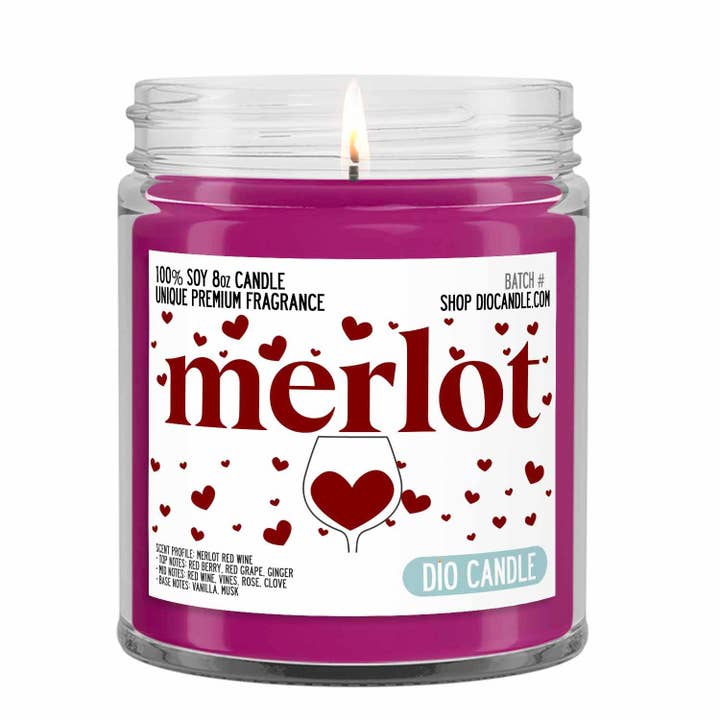 Merlot Candle for wholesale by Dio Candle Company