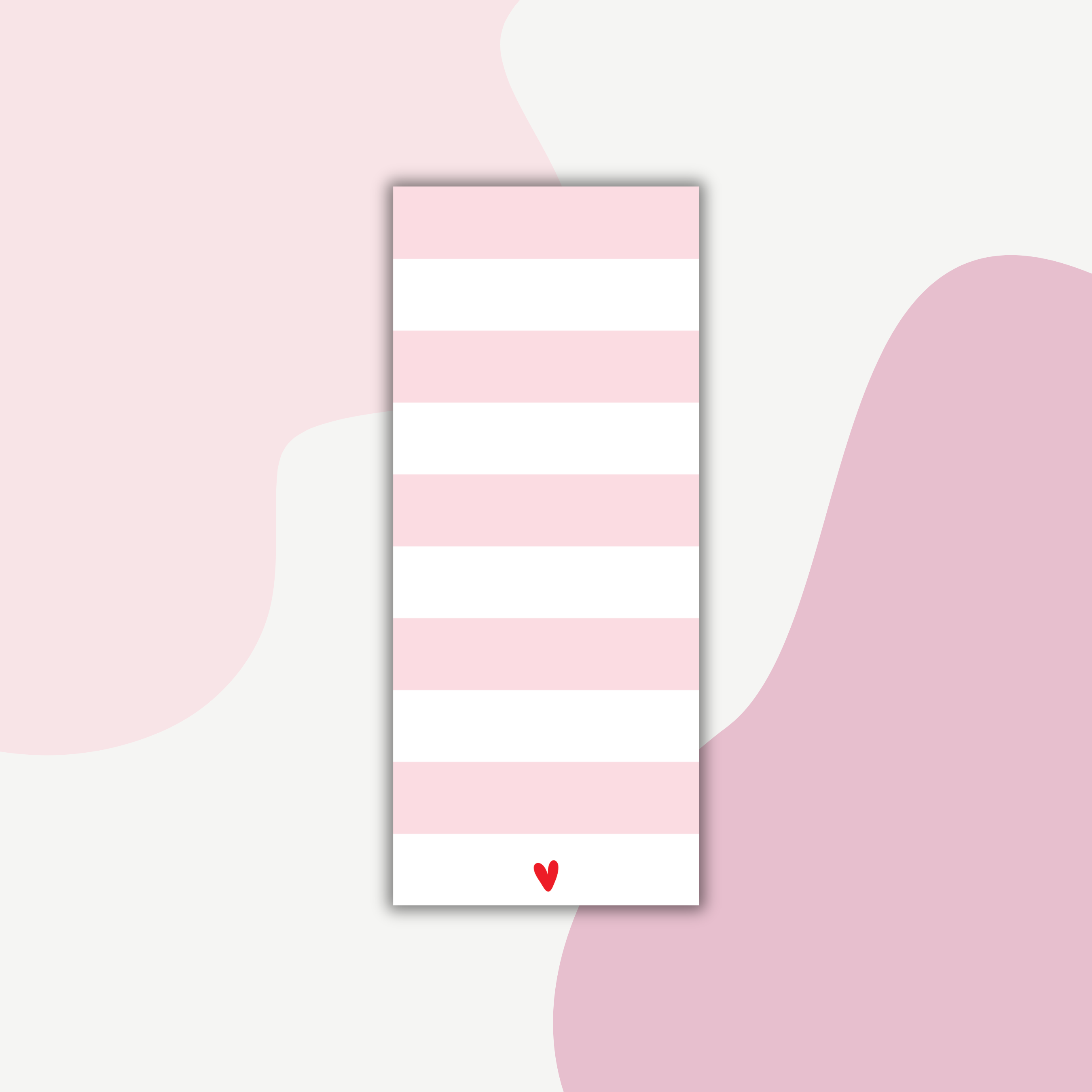 Enchanted Farie Designs - Wholesale Notepad - Pink Striped Heart Notepad2