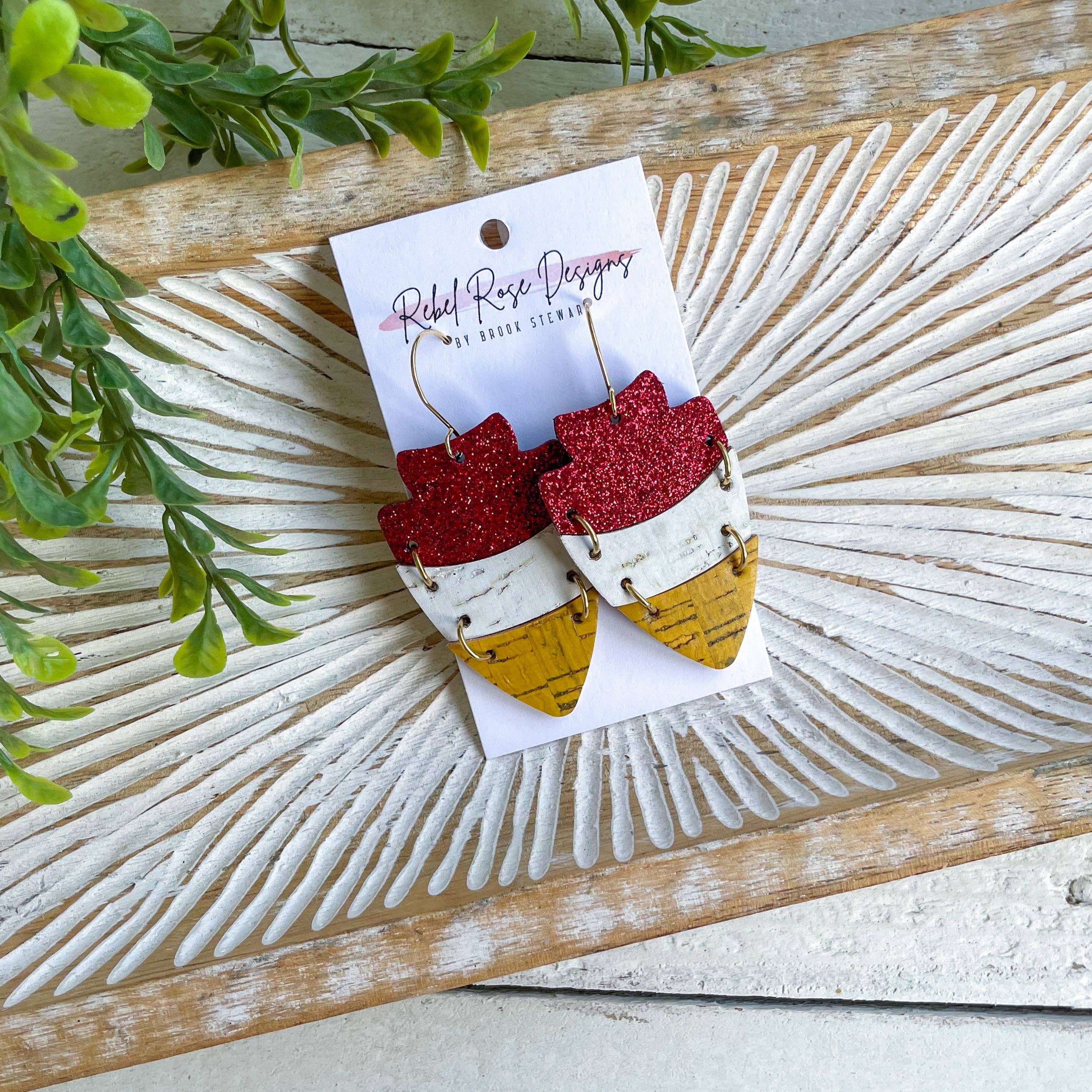 Rebel Rose Designs by Brook - Wholesale Dangle Earrings - KC Arrow Earrings - 3 Sizes1