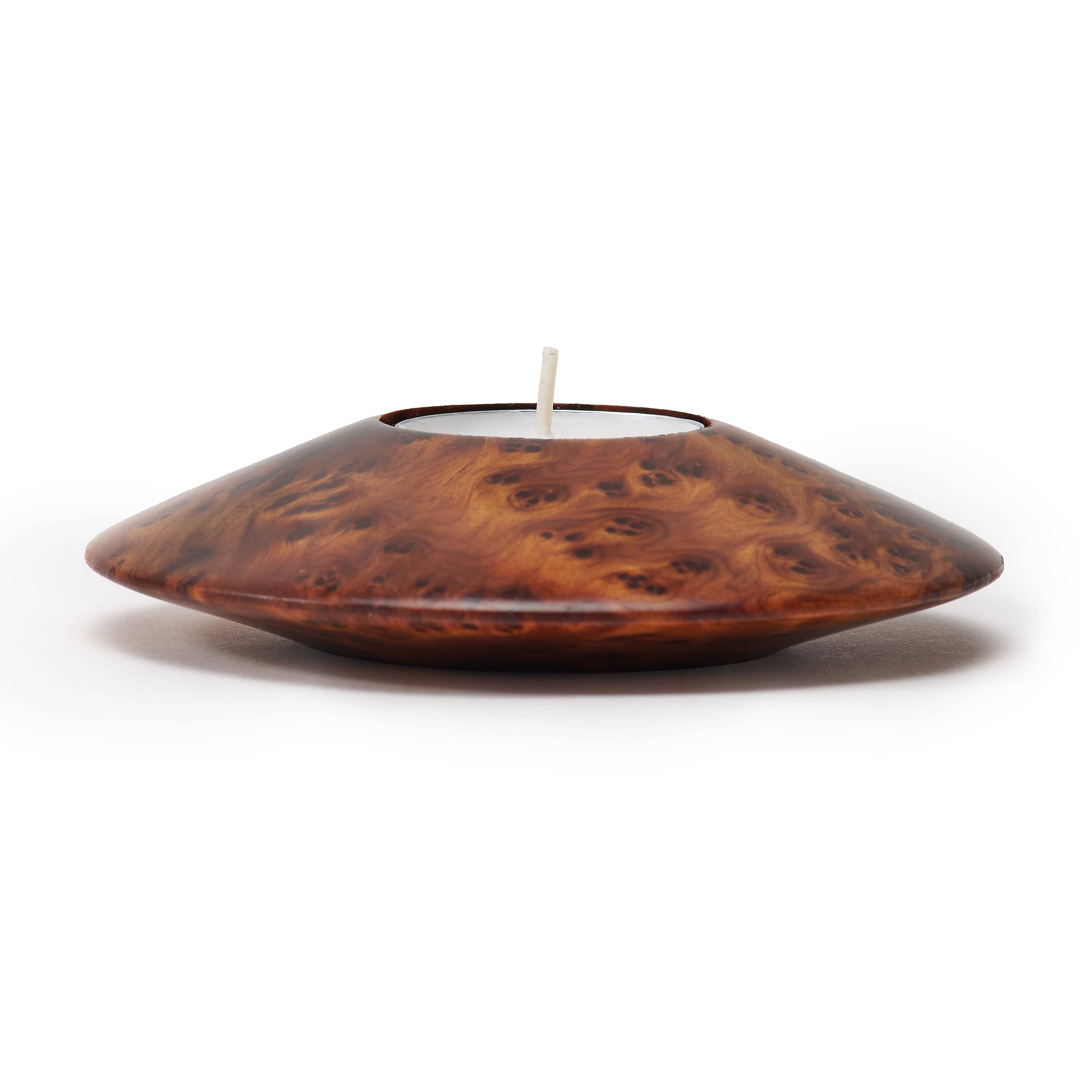 Yemma Goods - Wholesale Candle Holder - Set Of 2 Thuya Wood Burl Tea-Light Candle Holder1