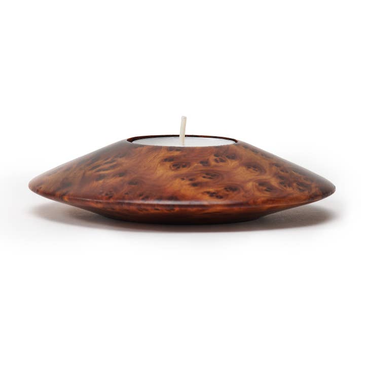 Yemma Goods - Wholesale Candle Holder - Set Of 2 Thuya Wood Burl Tea-Light Candle Holder1