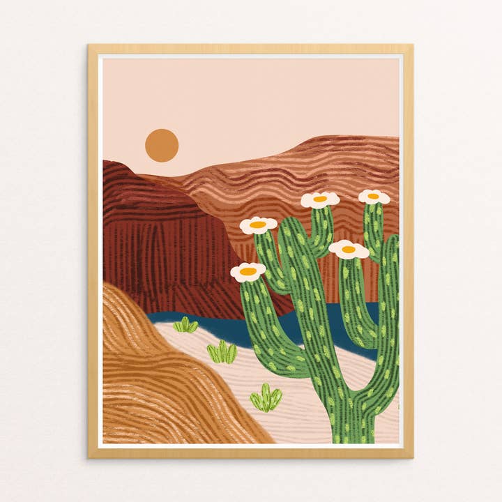 Squidly Designs - Wholesale Art Print - Cholla in the Desert (No. 1) Art Print