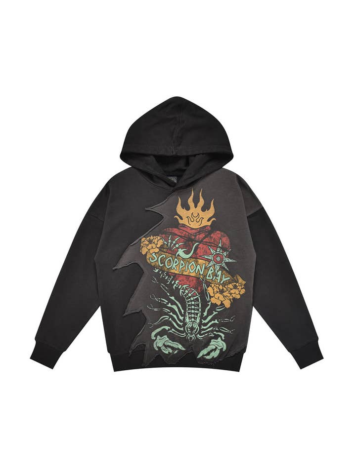Sudadera patchwork "Tattoo" niño para venta al por mayor de Scorpion Bay