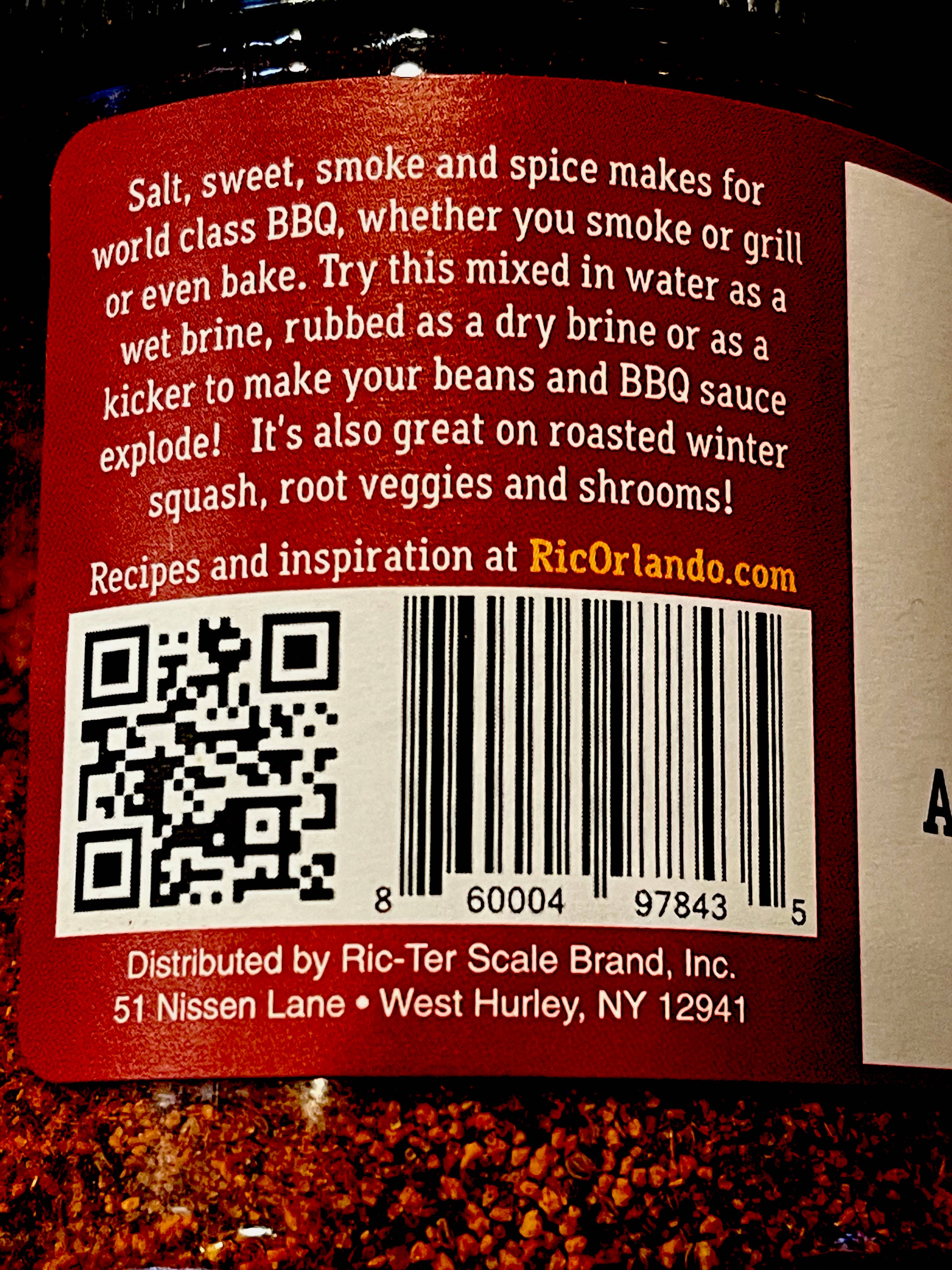 Ric Orlando's Pasta, Sauce, Hot Sauce and Seasonings - Vente Marinades en poudre - Qrub All American BBQ Rub et Assaisonnement1