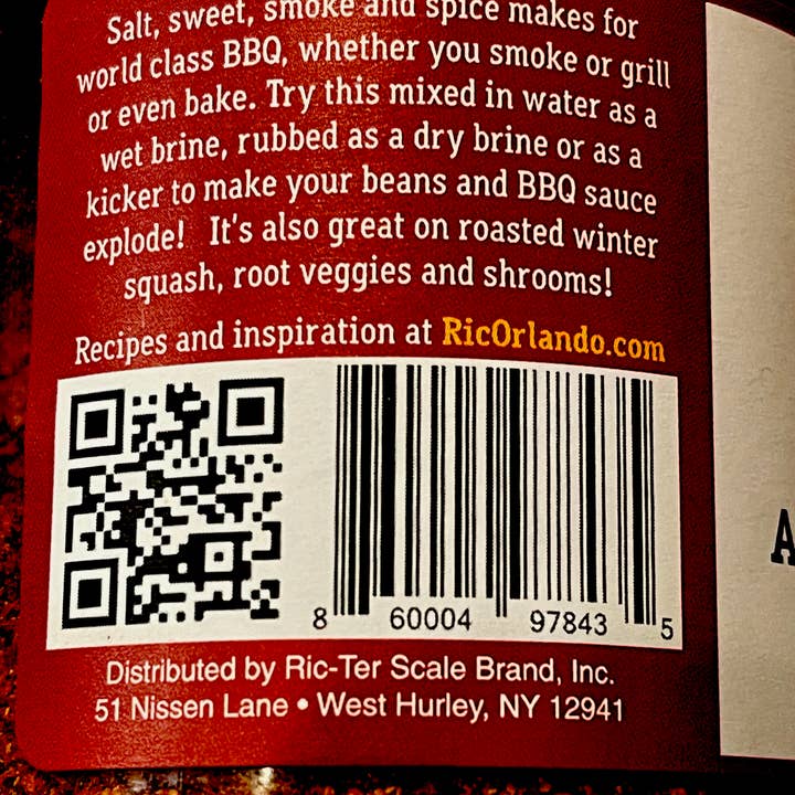Ric Orlando's Pasta, Sauce, Hot Sauce and Seasonings - Vente Marinades en poudre - Qrub All American BBQ Rub et Assaisonnement1